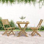 vidaXL Chaises pliables de jardin lot de 2 bois massif d'acacia