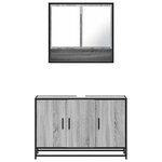 vidaXL Ensemble de meubles de salle de bain 2 Pièces Sonoma gris