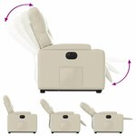vidaXL Fauteuil inclinable électrique crème similicuir