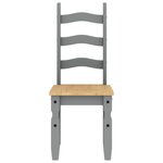 vidaXL Chaises à manger lot de 2 Corona gris bois massif de pin