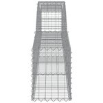 vidaXL Paniers à gabions arqués 9 Pièces 400x30x40/60 cm Fer galvanisé