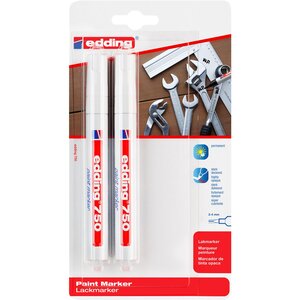 Marqueur Peinture 750 blister de 2 blanc 2-4 mm EDDING