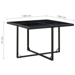 Salon de jardin meuble d'extérieur ensemble de mobilier 9 pièces avec coussins résine tressée noir 02_0018136