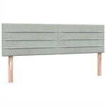 vidaXL Sommier à lattes de lit et matelas gris clair 160x220cm velours