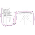 vidaXL Ensemble de salle à manger pour jardin 3 Pièces Marron