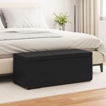 vidaXL Tabouret Noir Cuir Synthétique et Bois Composite