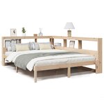 vidaXL Lit bibliothèque sans matelas 160x200 cm bois massif de pin