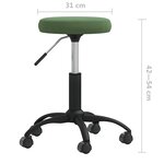 vidaXL Chaise de bureau pivotante vert foncé velours