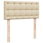 VidaXL Cadre de lit ottoman avec matelas crème 200x200cm tissu