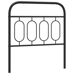vidaXL Tête de lit métal noir 90 cm