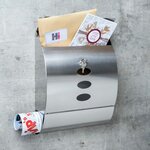 HI Boîte aux lettres Acier inoxydable 30 x 12 x 40 cm