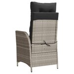 vidaXL Chaises inclinables de jardin lot de 2 avec repose-pied rotin