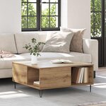 vidaXL Table basse chêne artisanal 80 x 80 x 36 5 cm Bois d'ingénierie