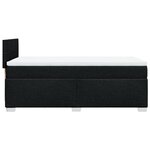 vidaXL Sommier à lattes de lit avec matelas Noir 90x190 cm Tissu