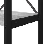 vidaXL Bibliothèque Sonoma gris 60 x 30 x 188 cm Bois et acier