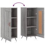 vidaXL Buffet Sonoma gris 34 5x34x90 cm Bois d'ingénierie