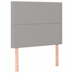 vidaXL Sommier à lattes de lit avec matelas Gris clair 90x200 cm Tissu