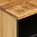 vidaXL Meuble TV 100x34x46 cm bois massif de manguier brut