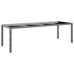 vidaXL Mobilier à dîner de jardin 11 Pièces Résine tressée Gris