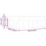 vidaXL Cadre de lit avec matelas Gris clair 180 x 200 cm tissu