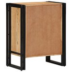 vidaXL Meuble à Chaussures Noir 30 x 30 x 40 cm Bois d'acacia massif