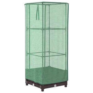 vidaXL Jardinière surélevée avec housse aspect rotin 40x40x123 cm
