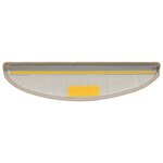 vidaXL Tapis d'escalier 30 pièces 56 x 17 x 3 cm Taupe Demi-rond