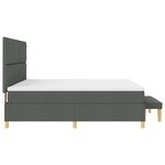 vidaXL Lit à ressorts avec matelas Gris foncé 200 x 200 cm tissu