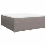 vidaXL Sommier à lattes de lit avec matelas Taupe 180x200 cm Tissu