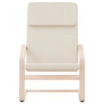 vidaXL Chaise de relaxation Crème Tissu