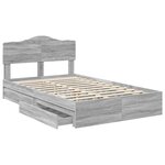 vidaXL Lit de Rangement Gris Sonoma 120 x 190 cm Bois d'ingénierie