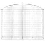 vidaXL Panier de gabions arqué 200x50x140/160 cm Fer galvanisé