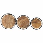vidaXL Tables gigognes 3 Pièces bois de manguier massif brut
