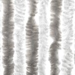 vidaXL Rideau anti-mouches gris clair et blanc 100x230 cm chenille