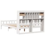 vidaXL Lit bibliothèque sans matelas blanc 150x200 cm bois pin massif
