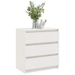 vidaXL Table de chevet Blanc 60x36x64 cm Bois de pin massif