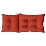 vidaXL Coussins de chaise à dossier haut lot de 2 rouge mélangé tissu