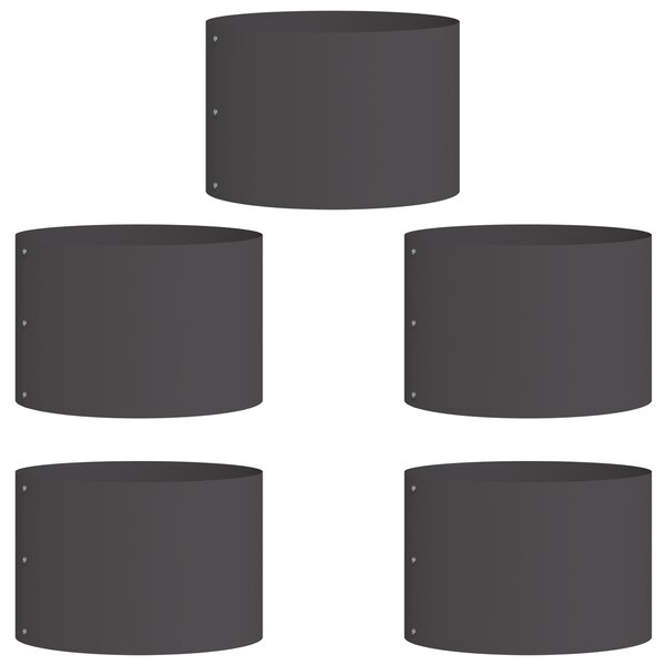 vidaXL Pots en plastique noirs Noir Plastique Moyen Durable