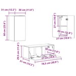 vidaXL Ensemble meuble TV Montage mural 2 Pièces Blanc Bois d'ingénierie