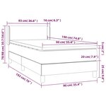 vidaXL Sommier à lattes de lit avec matelas Noir 90x190 cm Similicuir