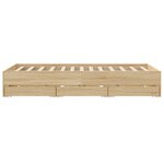 vidaXL Cadre de lit et tiroirs chêne sonoma 140x200 cm bois ingénierie