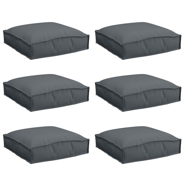 vidaXL Coussins de palette pour siège 6 Pièces anthracite 40x40x8 cm Tissu Oxford