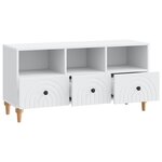 vidaXL Meuble TV Blanc 102 x 34 5 x 50 cm Bois d’ingénierie
