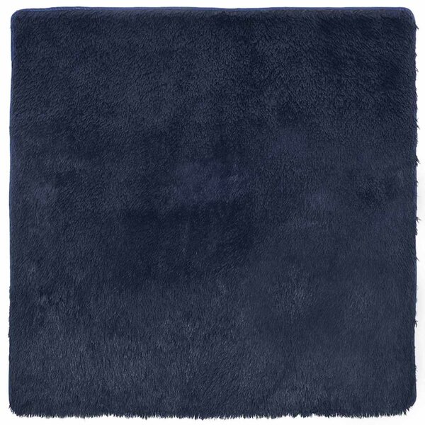 vidaXL Tapis shaggy à poils longs NAVARRA bleu marine 160x160 cm