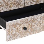 vidaXL Buffet Haut Blanc 60 x 33 5 x 100 cm Bois de mangue massif