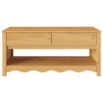 vidaXL Table basse Drammen Chêne 99 x 55 x 45 cm Bois de pin massif