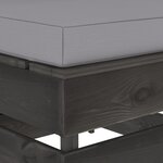 vidaXL Canapé central sectionnel avec coussins Bois imprégné de gris