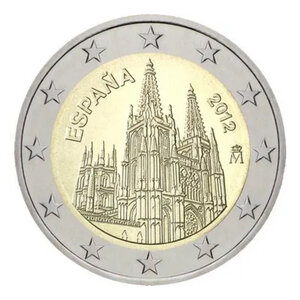 2 euros commémorative Espagne 2012 - Cathédrale de Burgos.