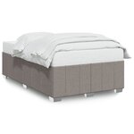 vidaXL Cadre de lit sans matelas taupe 120x190 cm tissu