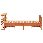 vidaXL Cadre de lit sans matelas cire marron 140x190cm bois pin massif